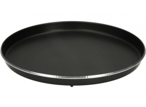 Plaque noire croustillante d'un diamètre de 25-27 centimètres, parfaite pour la préparation de plats et destinée au four à grande vitesse Merrychef